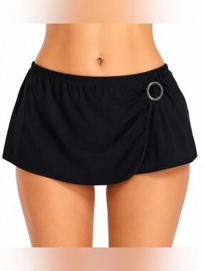 Christina Black Swim Mini with Decorative Metal Ring
